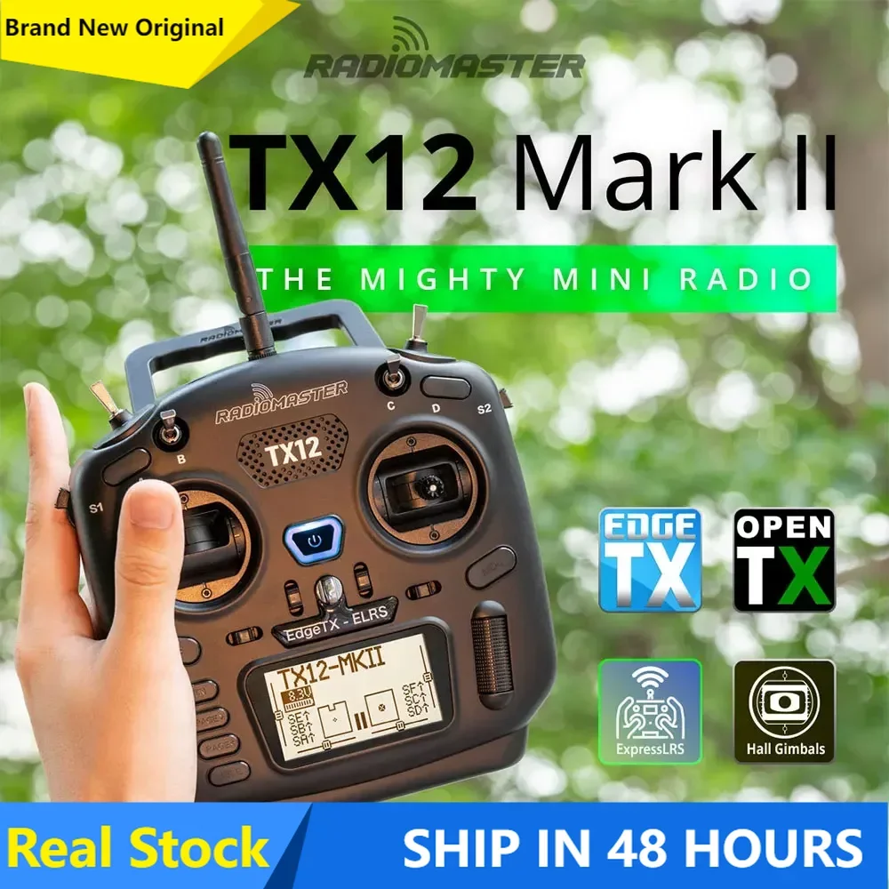 RadioMaster TX12 MKII — rádio 16 canais compacto