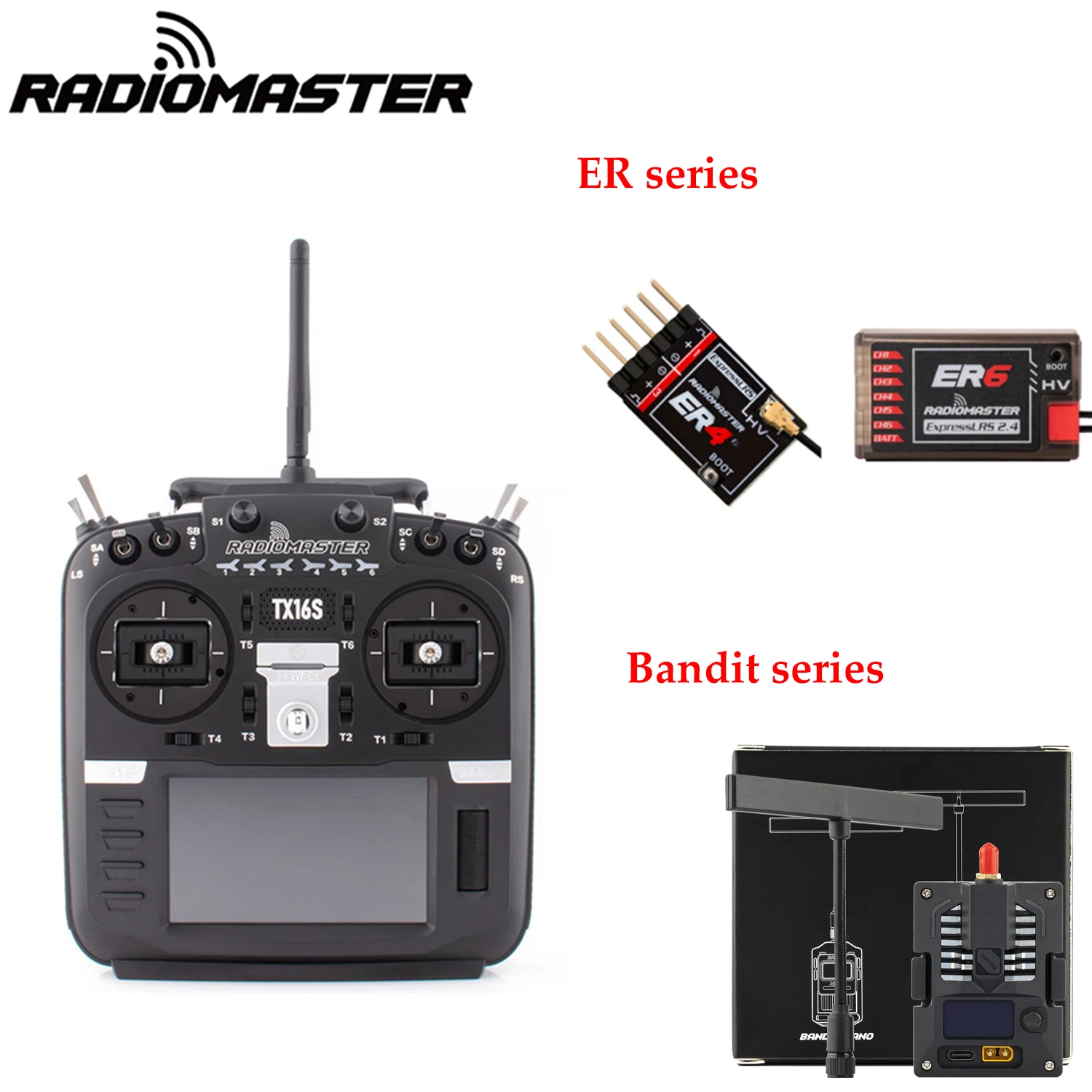 RadioMaster TX16S MKII V4.0 — rádio 16 canais com gimbals Hall