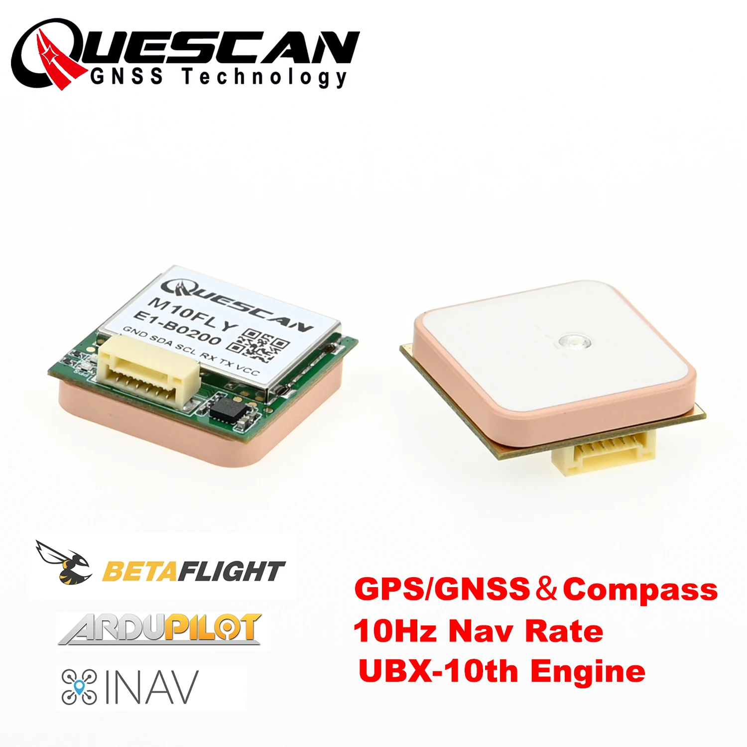 Módulo GPS M10 10Hz com bússola — para Betaflight e INAV