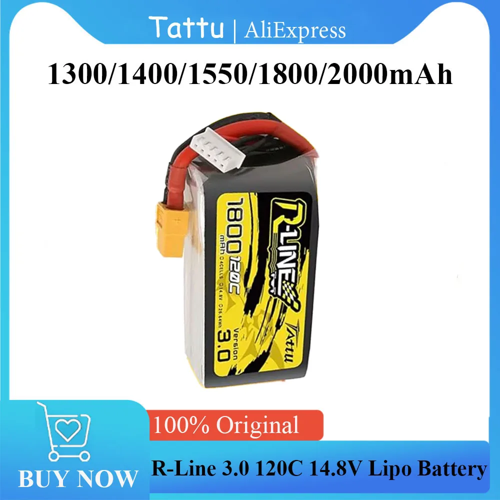 Bateria LiPo Tattu R-Line 3.0 — 120C, conector XT60